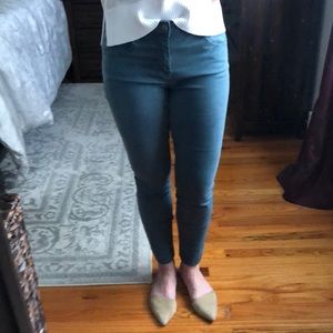 Teal Divine Rights of Denim Skinny Ankle Jeans